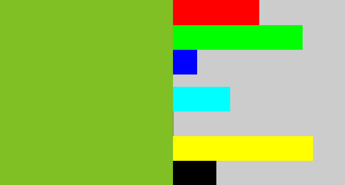 Hex color #80c024 - apple green