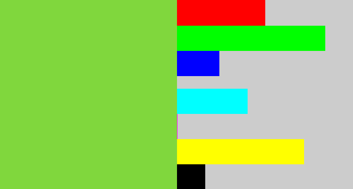 Hex color #80d73d - kiwi green