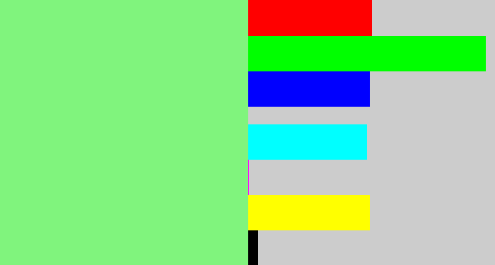 Hex color #80f47d - lightgreen