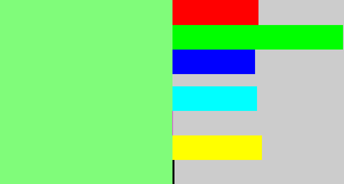 Hex color #80fc7a - lightgreen