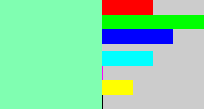 Hex color #80feb1 - light blue green