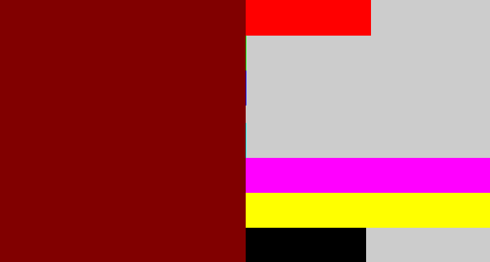 Hex color #810000 - dark red
