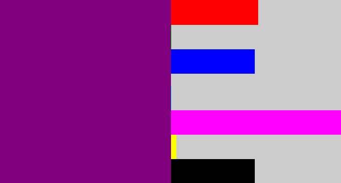 Hex color #81007d - darkish purple