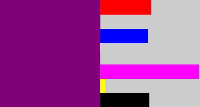Hex color #81017a - darkish purple