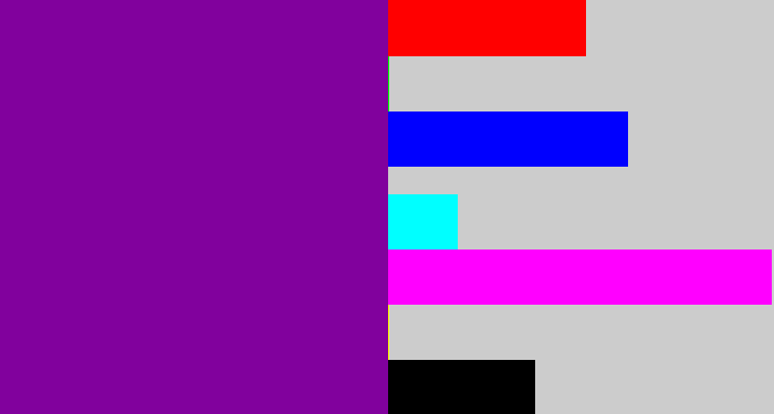 Hex color #81019d - purple