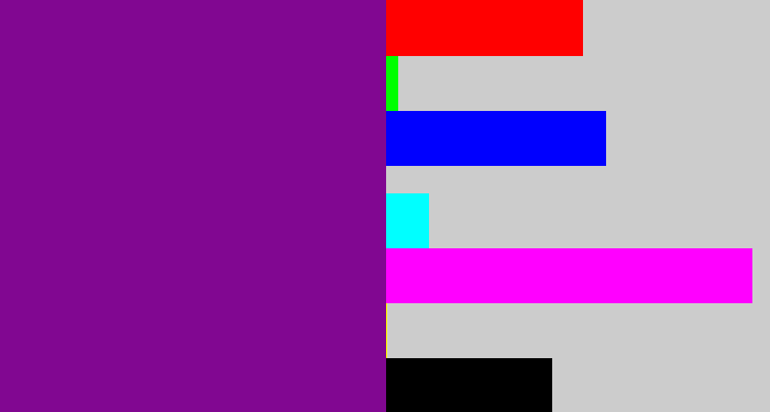 Hex color #810791 - purple