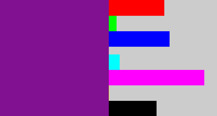 Hex color #811190 - purple