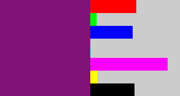 Hex color #811277 - darkish purple