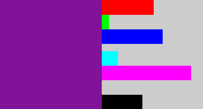 Hex color #811299 - purple
