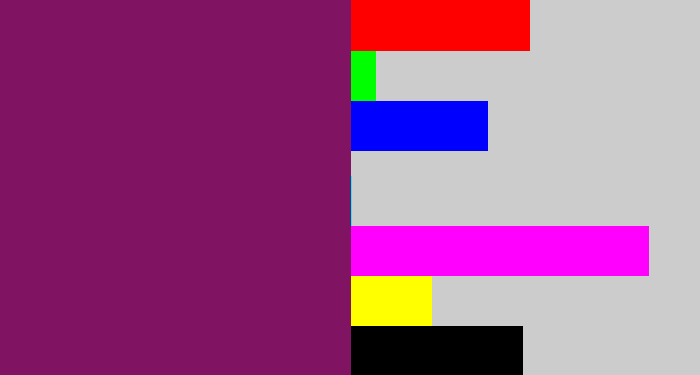 Hex color #811363 - darkish purple