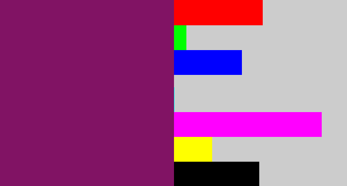 Hex color #811364 - darkish purple