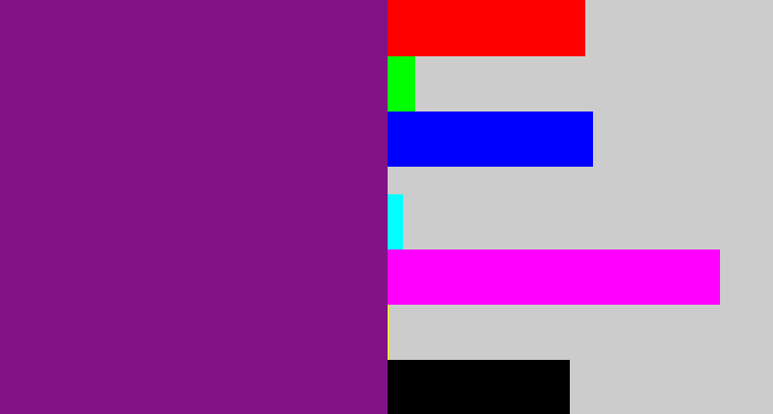Hex color #811387 - purple
