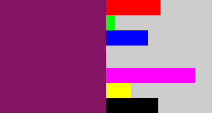 Hex color #811563 - darkish purple