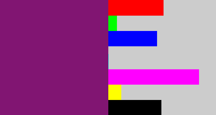 Hex color #811572 - darkish purple