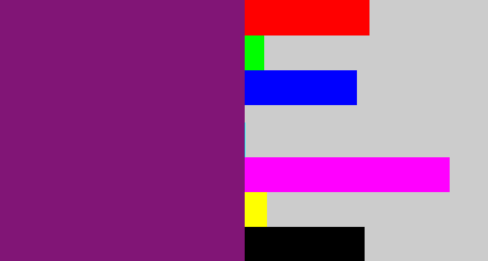 Hex color #811576 - darkish purple