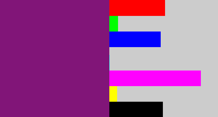 Hex color #811578 - darkish purple
