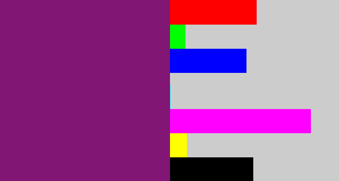 Hex color #811674 - darkish purple