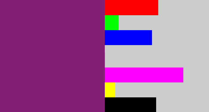 Hex color #812074 - darkish purple