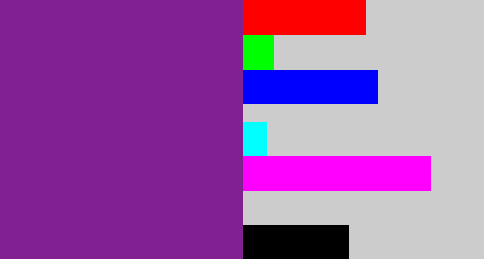 Hex color #812090 - purple