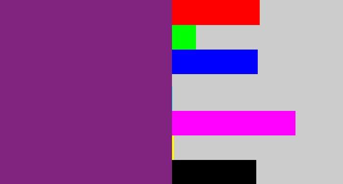 Hex color #812480 - darkish purple