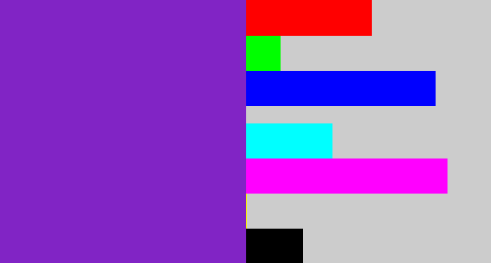 Hex color #8124c5 - purple/blue