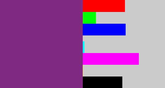 Hex color #812a84 - warm purple