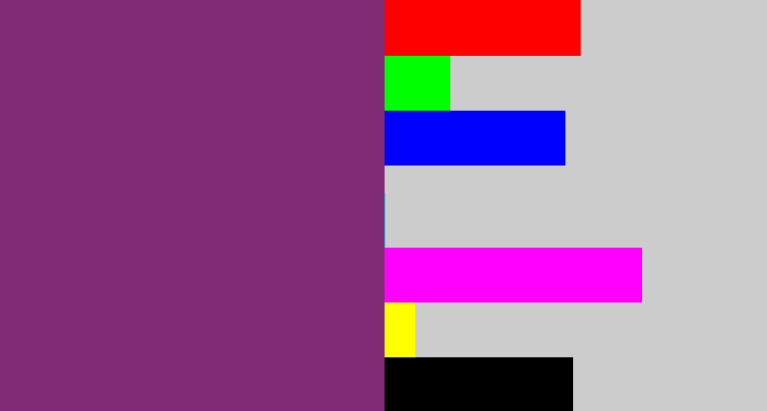 Hex color #812b77 - darkish purple