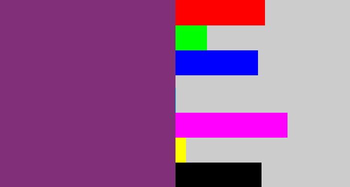 Hex color #812f79 - bruise