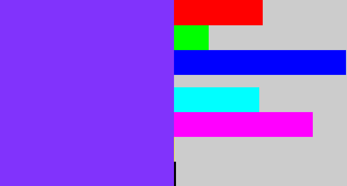 Hex color #8133fc - bluish purple
