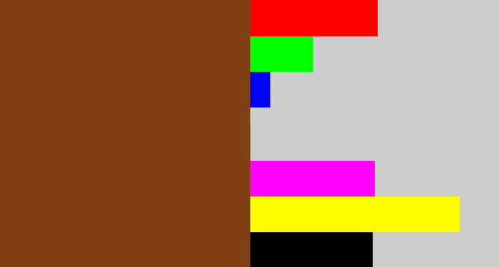 Hex color #814014 - medium brown