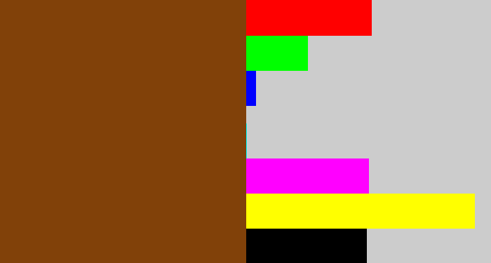 Hex color #814109 - medium brown