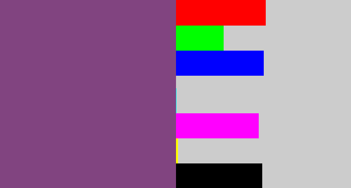 Hex color #814480 - light eggplant