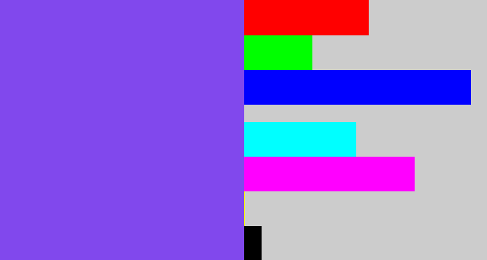 Hex color #8148ed - purpley