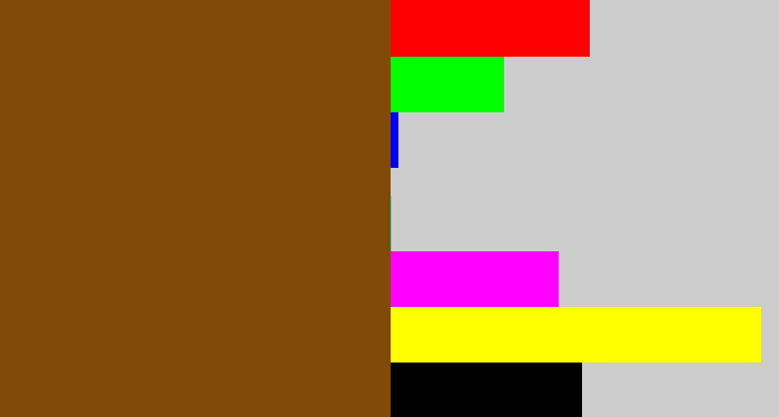 Hex color #814a06 - medium brown