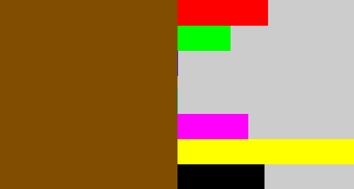 Hex color #814d00 - shit brown