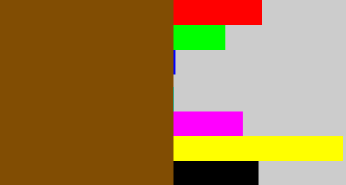 Hex color #814d03 - shit brown