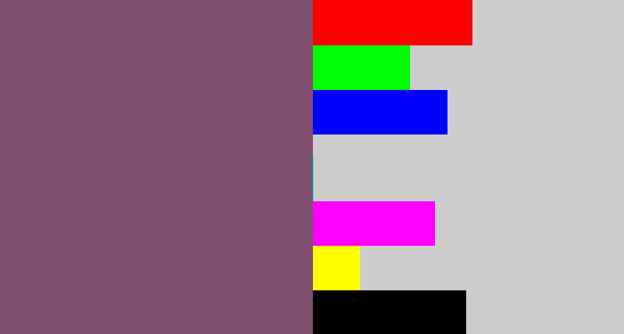 Hex color #814f6e - dark mauve