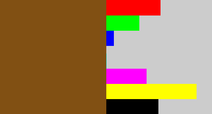 Hex color #815013 - medium brown