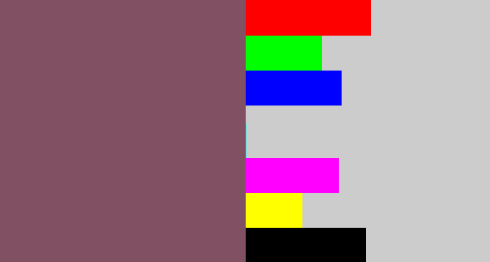 Hex color #815063 - dark mauve