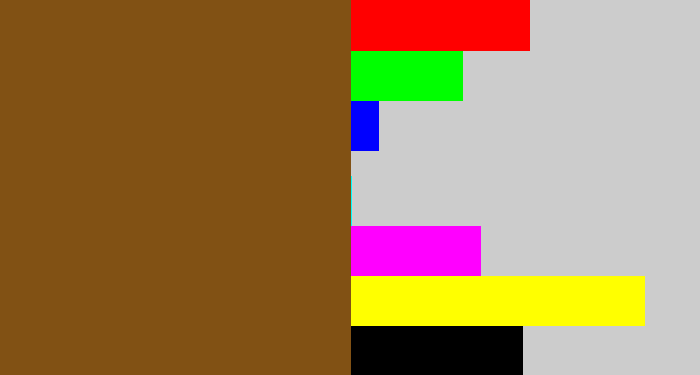 Hex color #815114 - medium brown