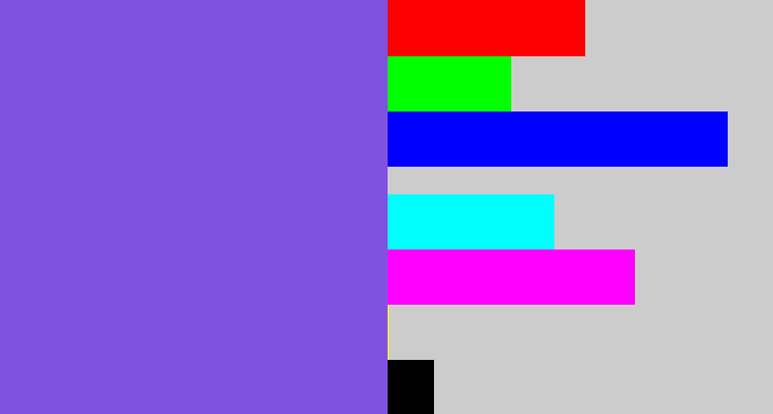 Hex color #8152e1 - purpley