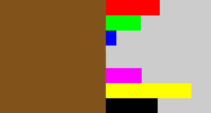 Hex color #815519 - medium brown