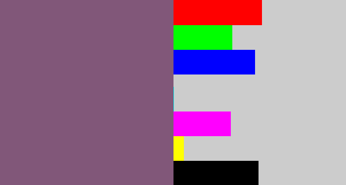 Hex color #815779 - dull purple