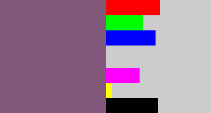 Hex color #815879 - dull purple