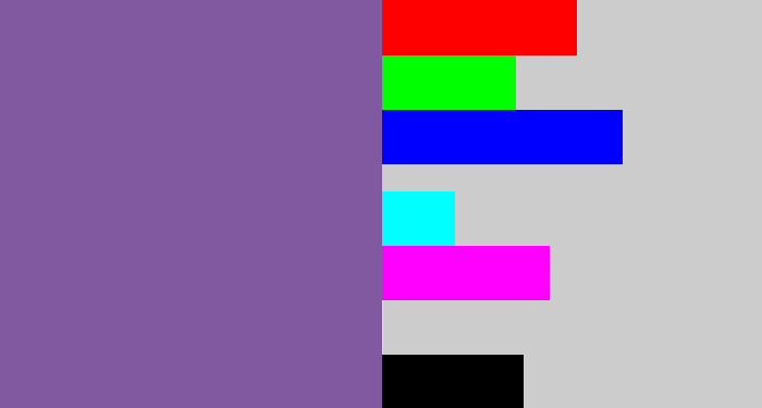 Hex color #8159a0 - dark lavender