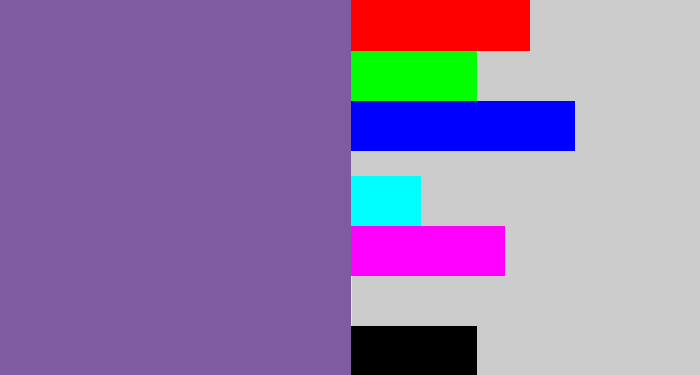 Hex color #815ba2 - dark lavender
