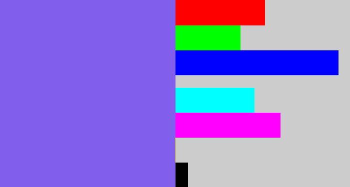 Hex color #815eec - purpley