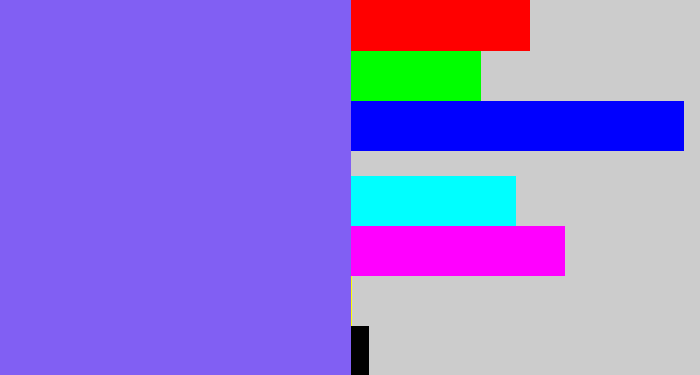 Hex color #815ff3 - purpley