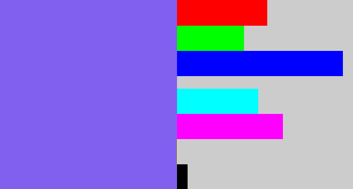 Hex color #8160ef - purpley