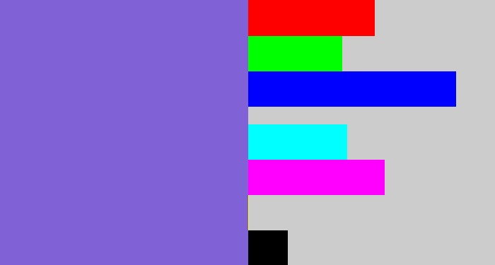 Hex color #8161d6 - purpley